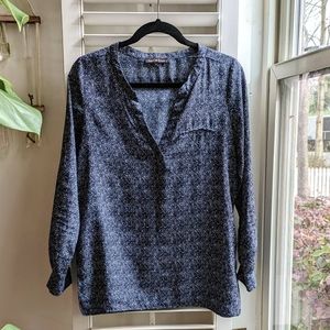 Violet & Claire navy silky blouse